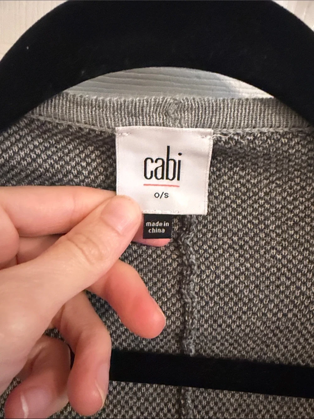 CABI Neutral Grey Cozy Chic GiGi Animal Print Knit Layering Wrap One Size